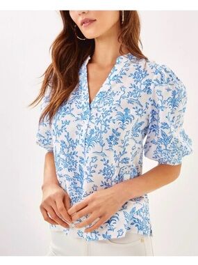 Lilly Pulitzer Mialeigh Linen Top